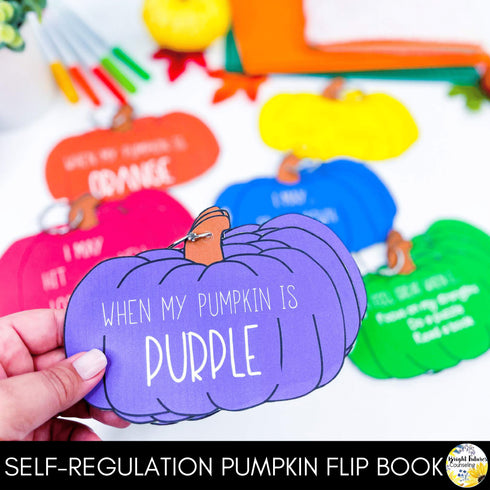 Self-Regulation Flip Book What Color Is Your Pumpkin? Fall Counseling Activity